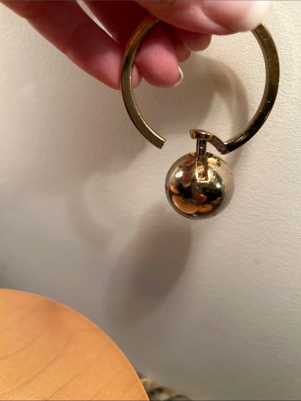 Louis Vuitton Gold and Red Monogram Keyring Charm